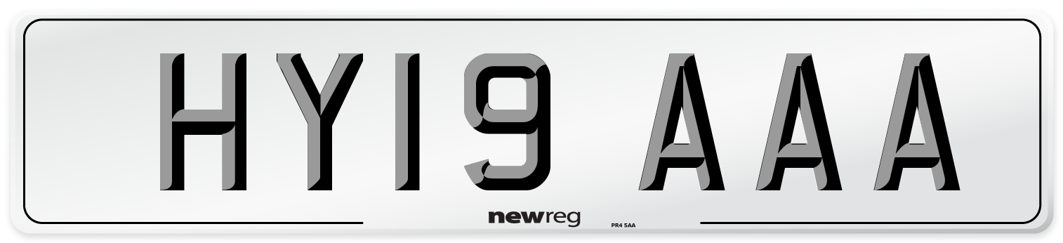 HY19 AAA Number Plate from New Reg